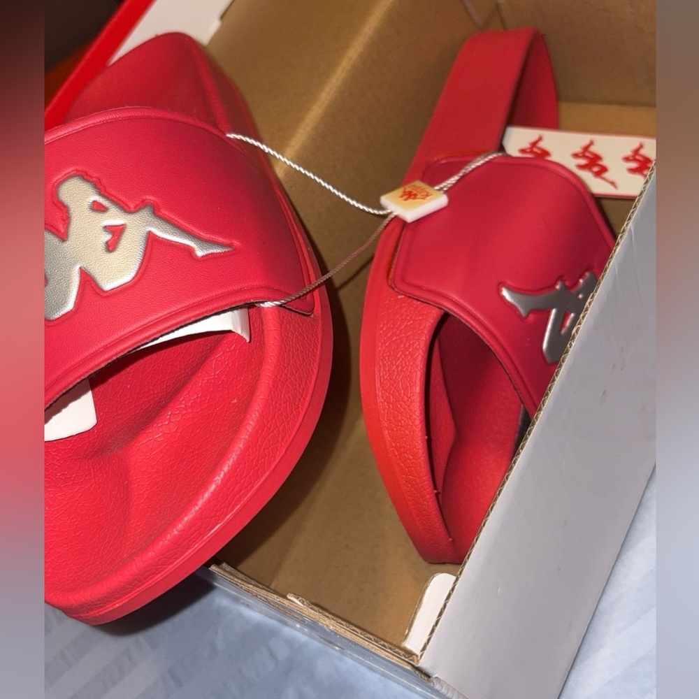 Kappa Red Slide Sandals